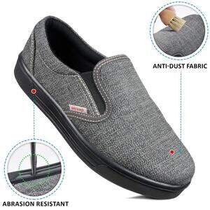 Aerosoft Orbew Slip On Flat Shoes Women Gray Comfort Loafers Gray Size 8